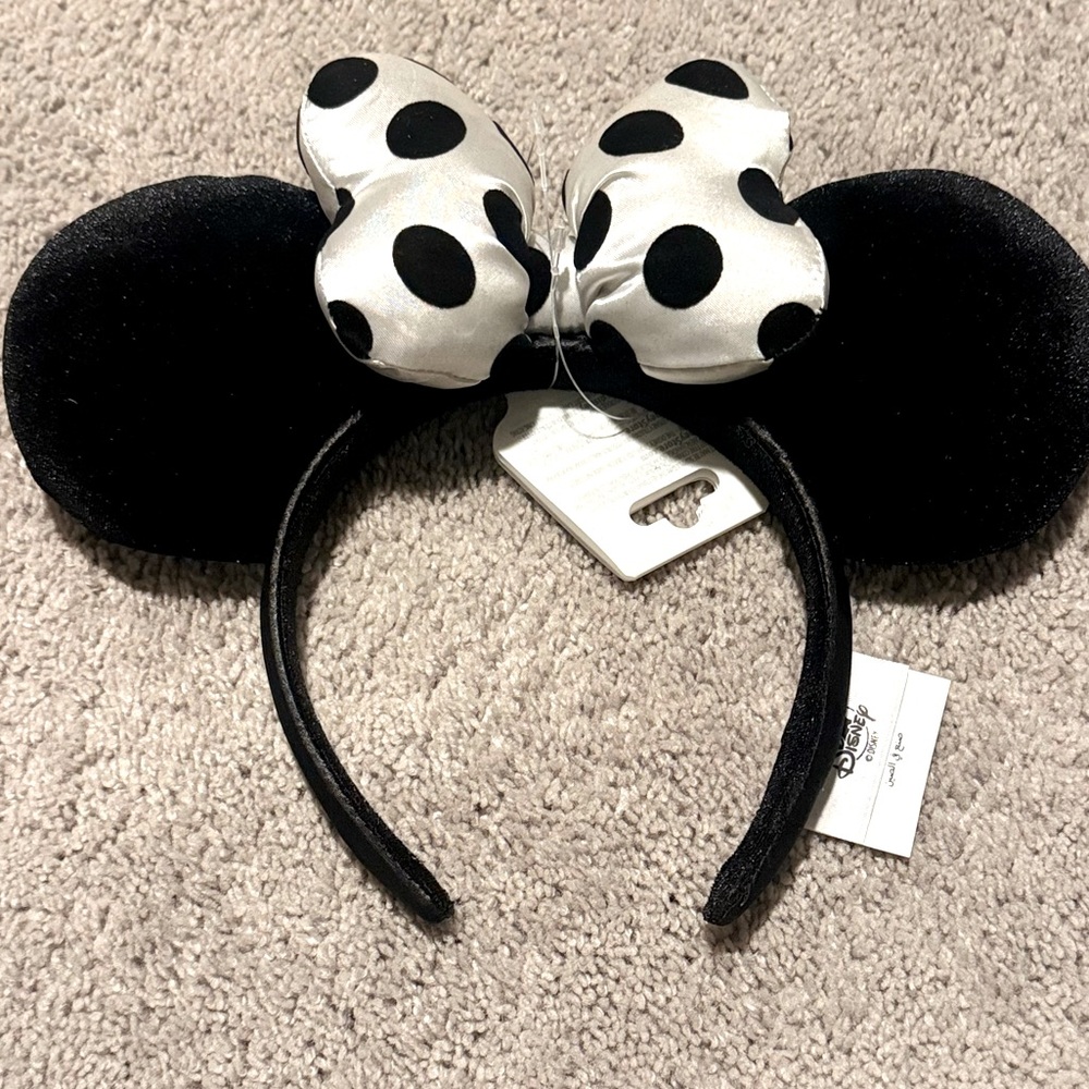 Disney Black and White Polka Dot Minnie Ears